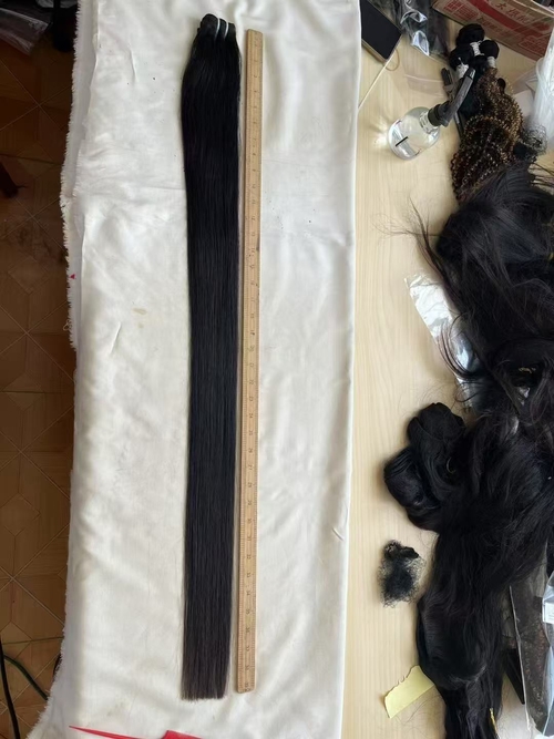 najnowsza sprawa firmy na temat 38 cali 40 cali Naturalne Czarne Proste Wiązki Dziewiczych Ludzkich Włosów