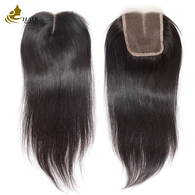 jakość  Straight Hair Swiss Lace Frontal Closure 4x4 Natural Color Middle Part fabryka