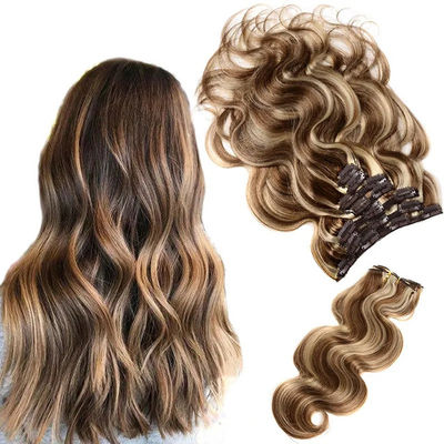 jakość  Malaysian Weave Seamless Clip In Hair Extensions Smooth And Soft fabryka