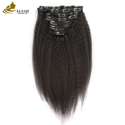 Naturalne przedłużenia włosów Weave Clip In Long Kinky Straight ODM