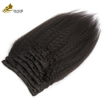 Naturalne przedłużenia włosów Weave Clip In Long Kinky Straight ODM