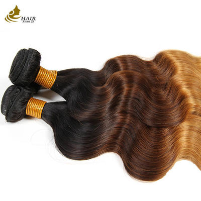 Ombre Body Wave Brazylijskie włosy dziewicze Weave Human Hair Bundles With Closure