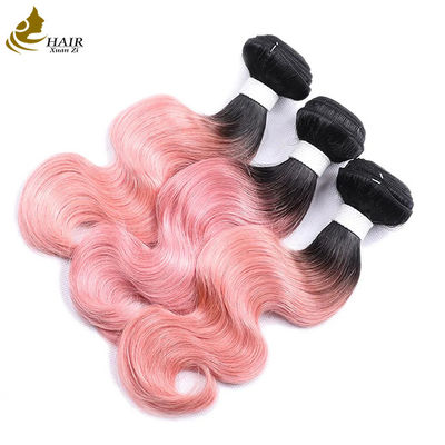 Ceny fabryczne surowe Indian Virgin ludzkie włosy 1b/Różowy Body Wave ludzkie włosy Bundle
