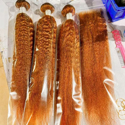 Sprzedaż hurtowa Ombre Human Hair Extensions Brazylijski Kinky Straight Yaki Hair Weave Bundles