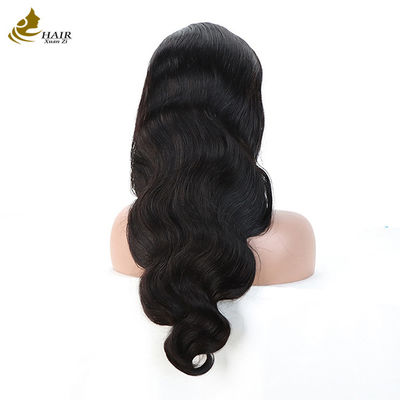 Sprzedawcy hurtowo 6*6 Frontal Lace Virgin Human Hair Natural Black Straight Wigs With Anti-Slip Strip