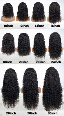 Sprzedaż hurtowa Przejrzystość 13X4 koronka z przodu Kinky Curl Brazylijska Dziewica Peruka ludzkie włosy