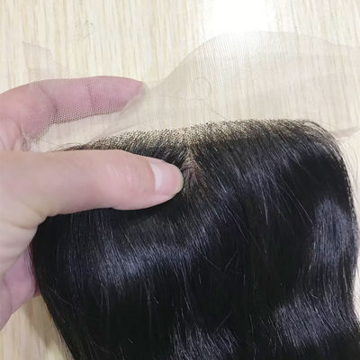 Przełóż Igłę Ludzkie Włosy Koronkowe Zapięcie 4*4 Przezroczysta Koronka Body Wave Naturalny Czarny Zapięcie