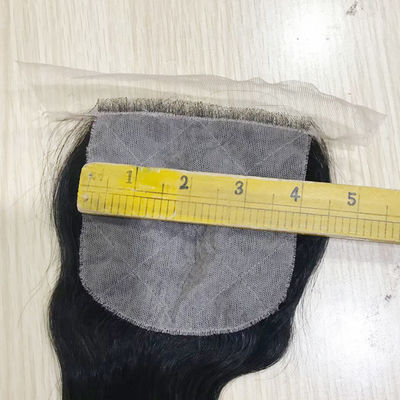 Przełóż Igłę Ludzkie Włosy Koronkowe Zapięcie 4*4 Przezroczysta Koronka Body Wave Naturalny Czarny Zapięcie