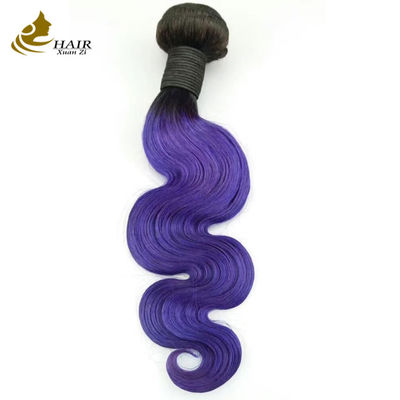 Fioletowy kolor Wave Body Ombre Human Hair Extensions 26 Inch Virgin Human Hair Bundles