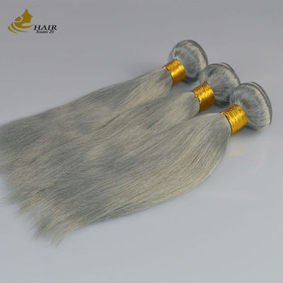 100% Virgin Ombre Human Hair Extensions Invisi Tape szary