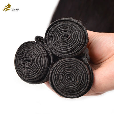 Niezamówione 100% Ludzkie Włosy Dziewicze w Pakietach, Naturalny Kolor, Proste Włosy, Tkanie z Dopinką