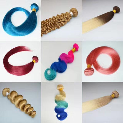 Indian Remy Ombre Human Hair Bundles Extensions Zindywidualizowany kolor