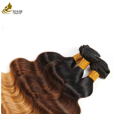 Ceny fabryczne Ombre Human Hair Extensions 1b/4/27 Brazylijski włosy dziewicze Body Wave Bundles With Closure