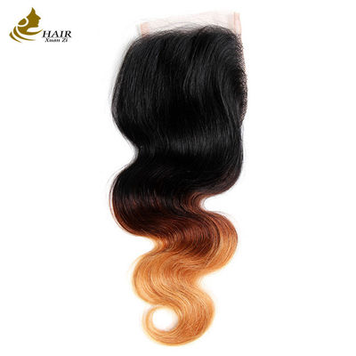 Ceny fabryczne Ombre Human Hair Extensions 1b/4/27 Brazylijski włosy dziewicze Body Wave Bundles With Closure