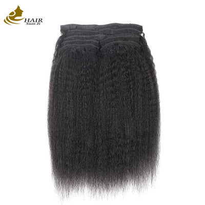 Naturalny Kinky Straight Clip W Hair Extensions Bundles 30 Inch OEM
