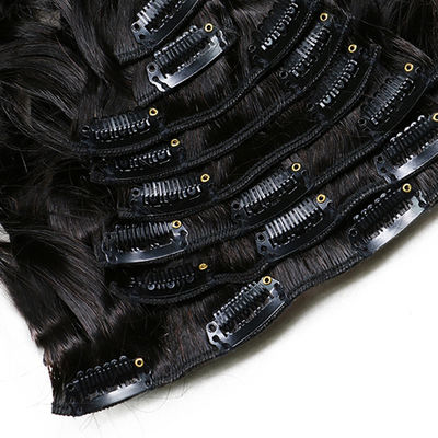 ODM Czarny Clip In Hair Extensions Głębokie Fale Szybkie Tkanie Lekkie
