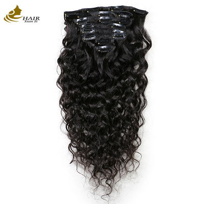 ODM Czarny Clip In Hair Extensions Głębokie Fale Szybkie Tkanie Lekkie