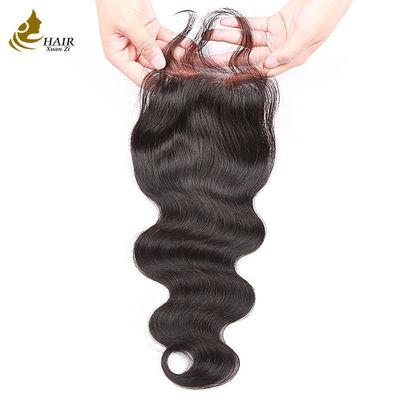 Naturalny Czarny Wave Indian 100 Virgin Human Hair Weft Bundles Z Zamknięciem OEM