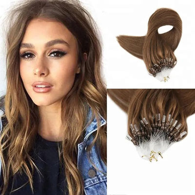 100% Virgin Human Nano Micro Ring Hair Extension Kolor brązowy
