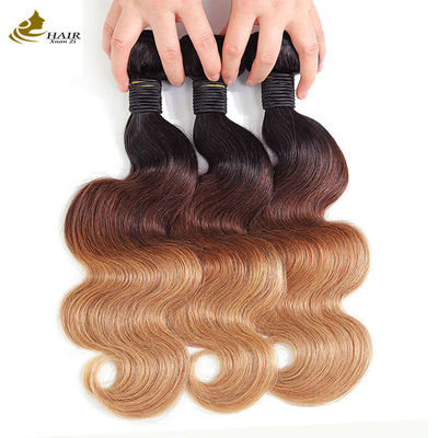 1b 4/27 Kręcony miód blond włosy brazylijskie przedłużające Cienie