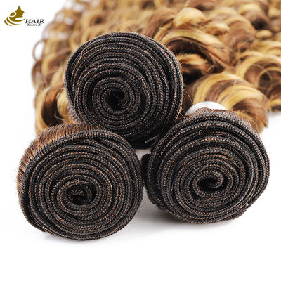 Piano 4/27 Ombre Rozszerzenia ludzkich włosów Głębokie fale Wiązki włosów