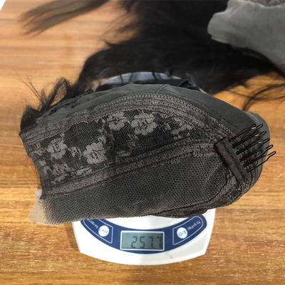Wholesale Retails 100% 26inch Human Hair Lace Wig Natural Black Straight Hair 2*6 front lace wig