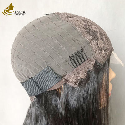 Wholesale Retails 100% 26inch Human Hair Lace Wig Natural Black Straight Hair 2*6 front lace wig